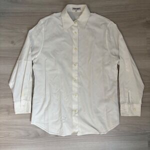 Giorgio Armani Le Collezioni Shirt Women White Cotton Button Down S10 Made Italy